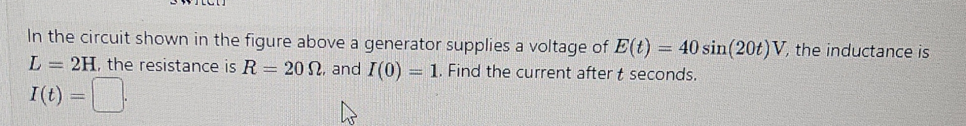 Solved In the circuit shown in the figure above a generator | Chegg.com