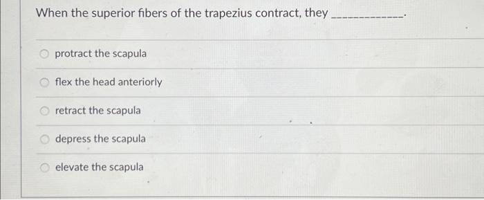 Solved When The Superior Fibers Of The Trapezius Contract, 