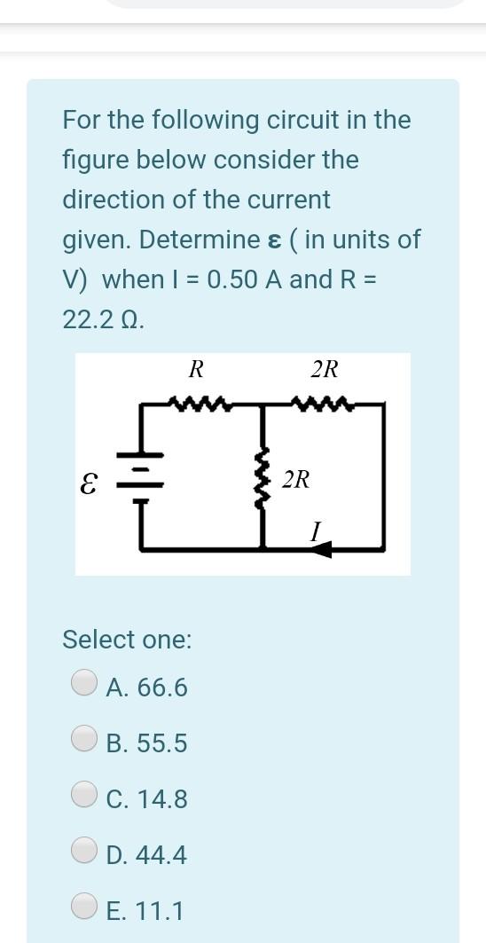 Solved For the following circuit in the figure below | Chegg.com