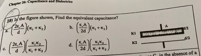 Solved Ter 26: Capacitance And Dielectrics Chapter 26: Capac | Chegg.com