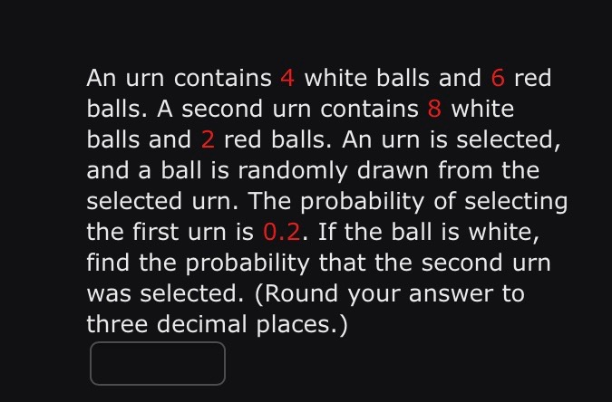 Solved An urn contains 4 white balls and 6 red balls. A | Chegg.com