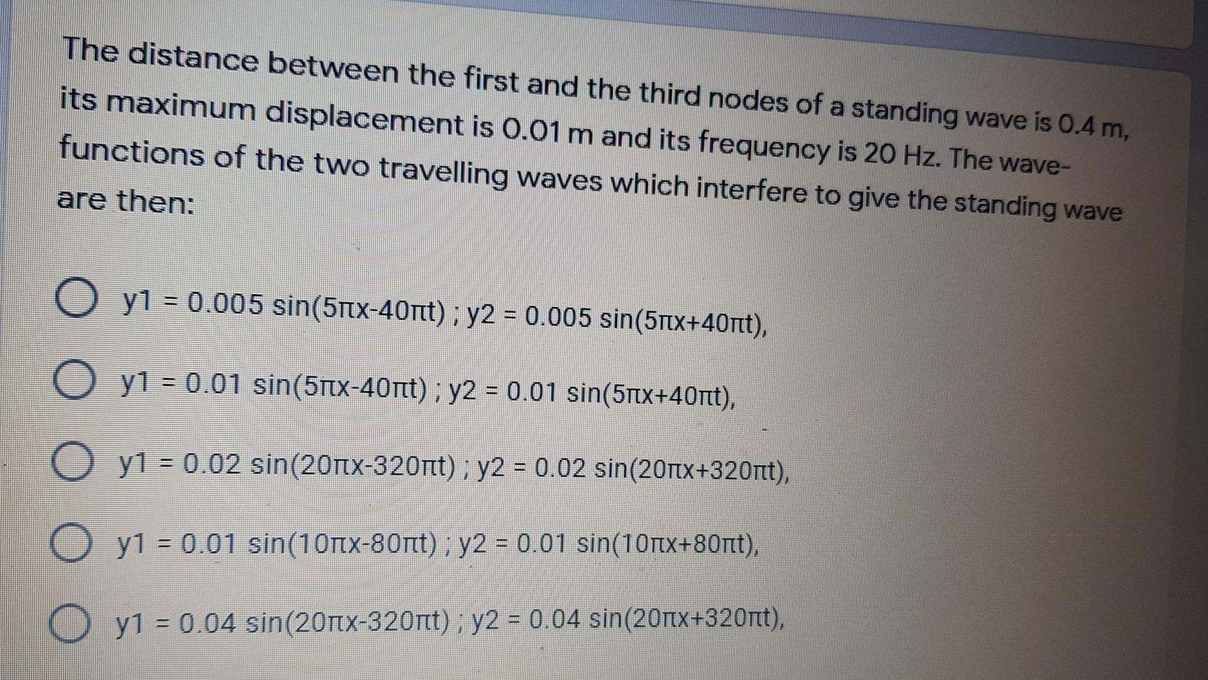 Solved The distance between the first and the third nodes of | Chegg.com