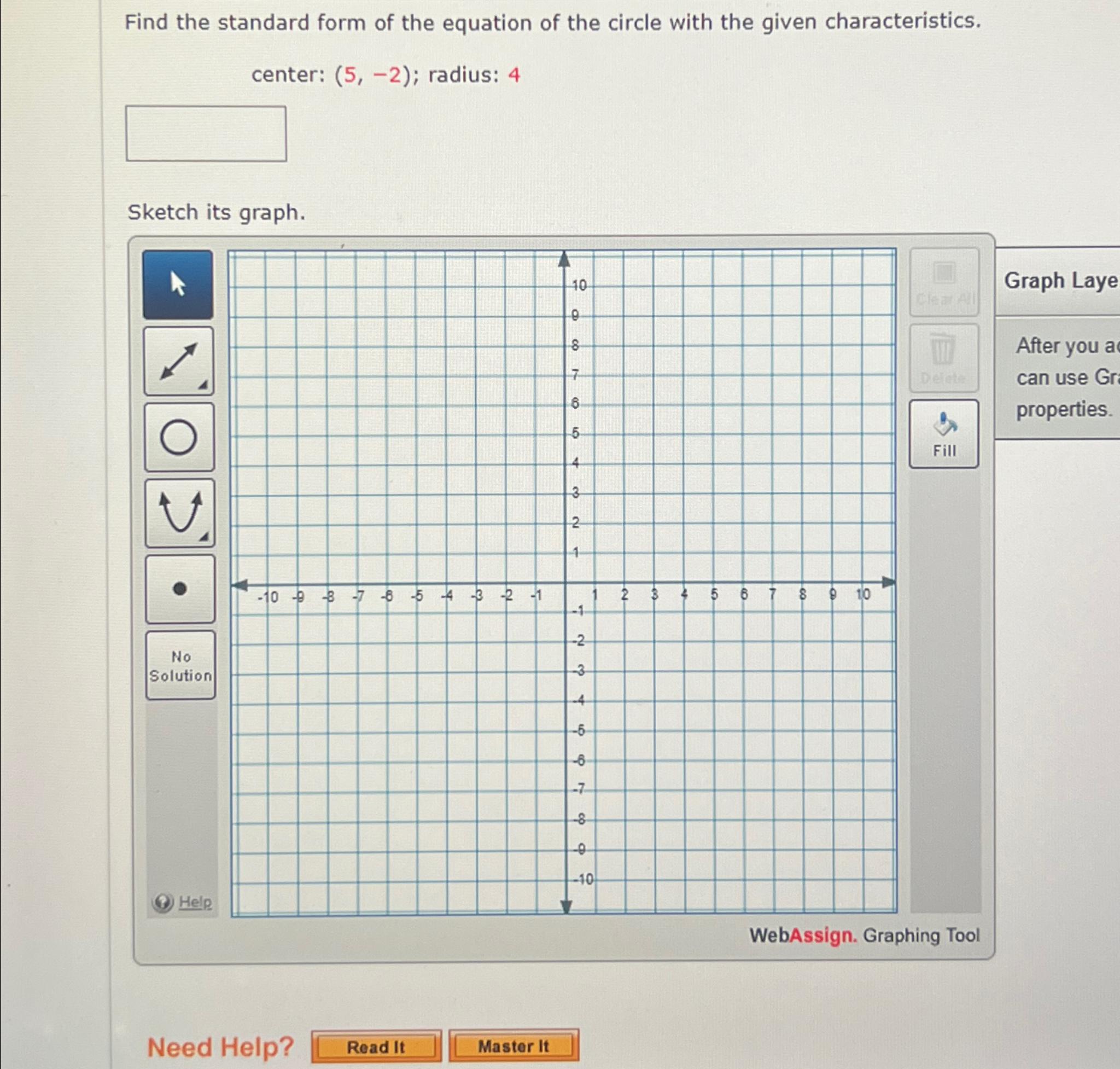 Solved Find the standard form of the equation of the circle | Chegg.com
