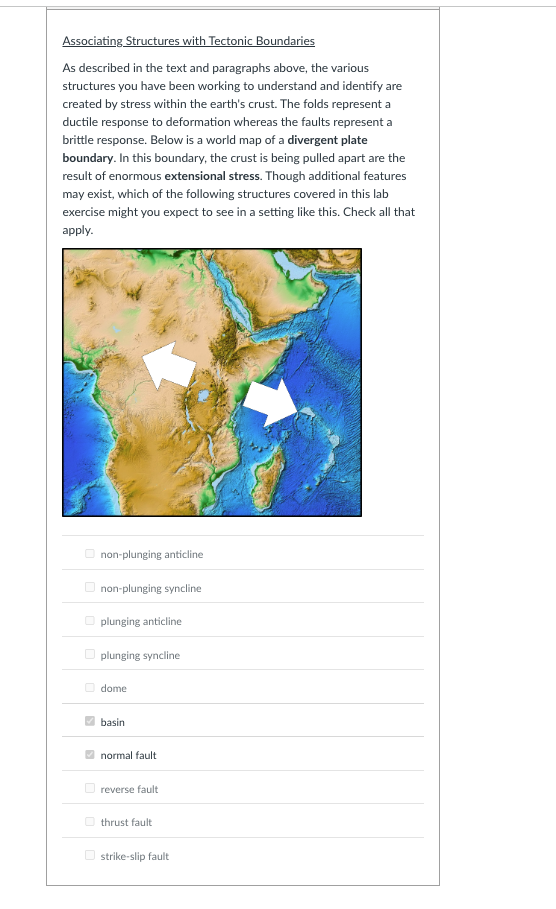 Associating Structures with Tectonic BoundariesAs