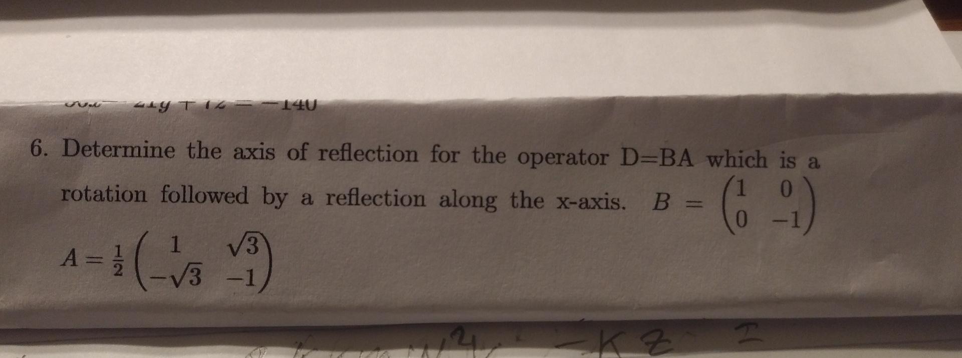449 4 – 140 6. Determine the axis of reflection for | Chegg.com