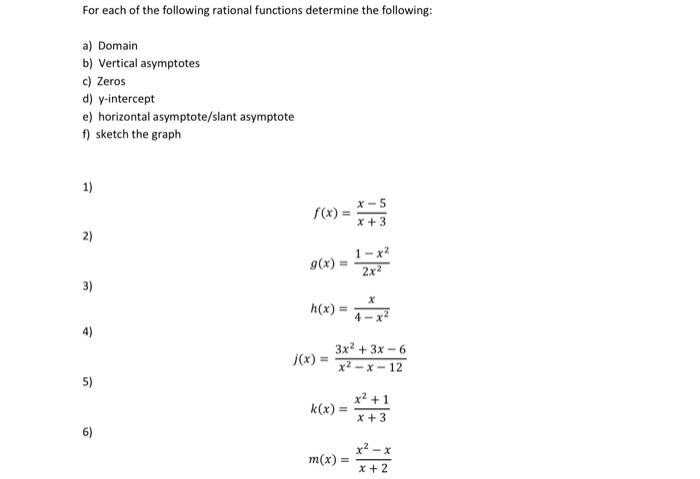 solved-for-each-of-the-following-rational-functions-chegg