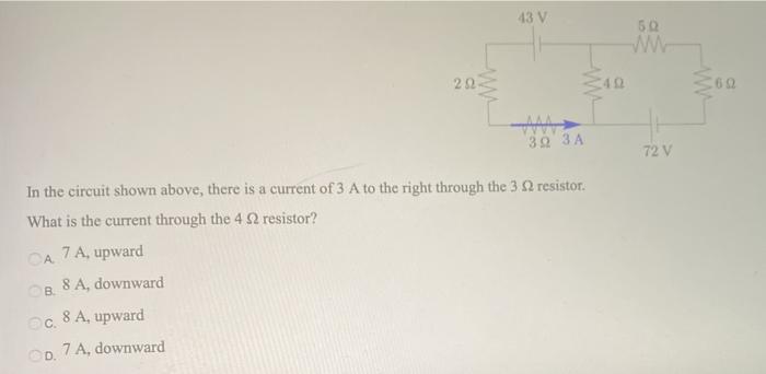 Solved in the circuit shown above there is a current of 3 A | Chegg.com