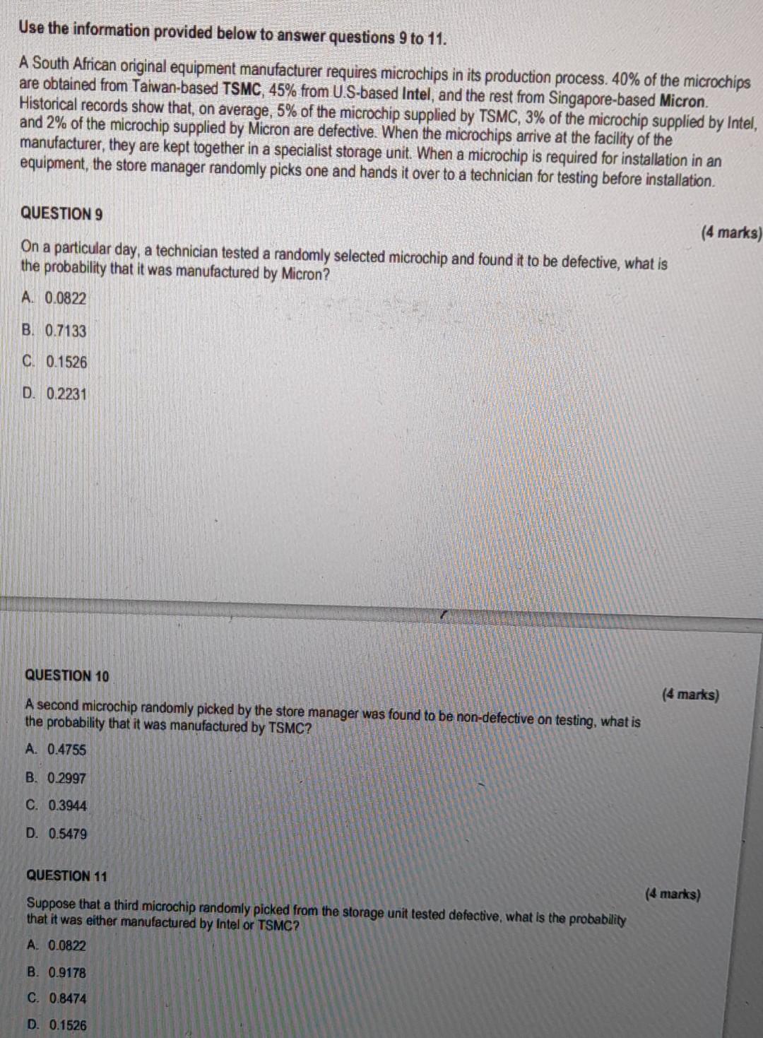 Solved Use the information provided below to answer | Chegg.com