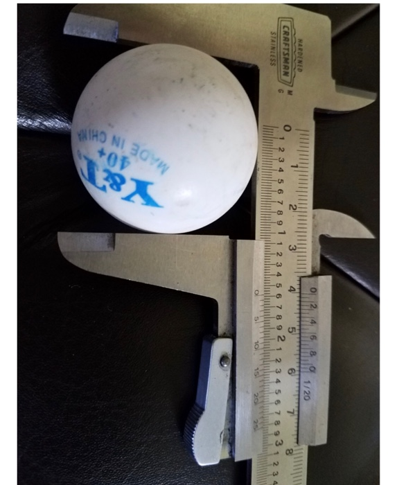 Solved whats the diameter pf the ball in cm.and what is the | Chegg.com