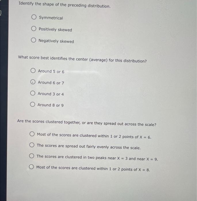 Solved Place the following set of scores in a frequency | Chegg.com