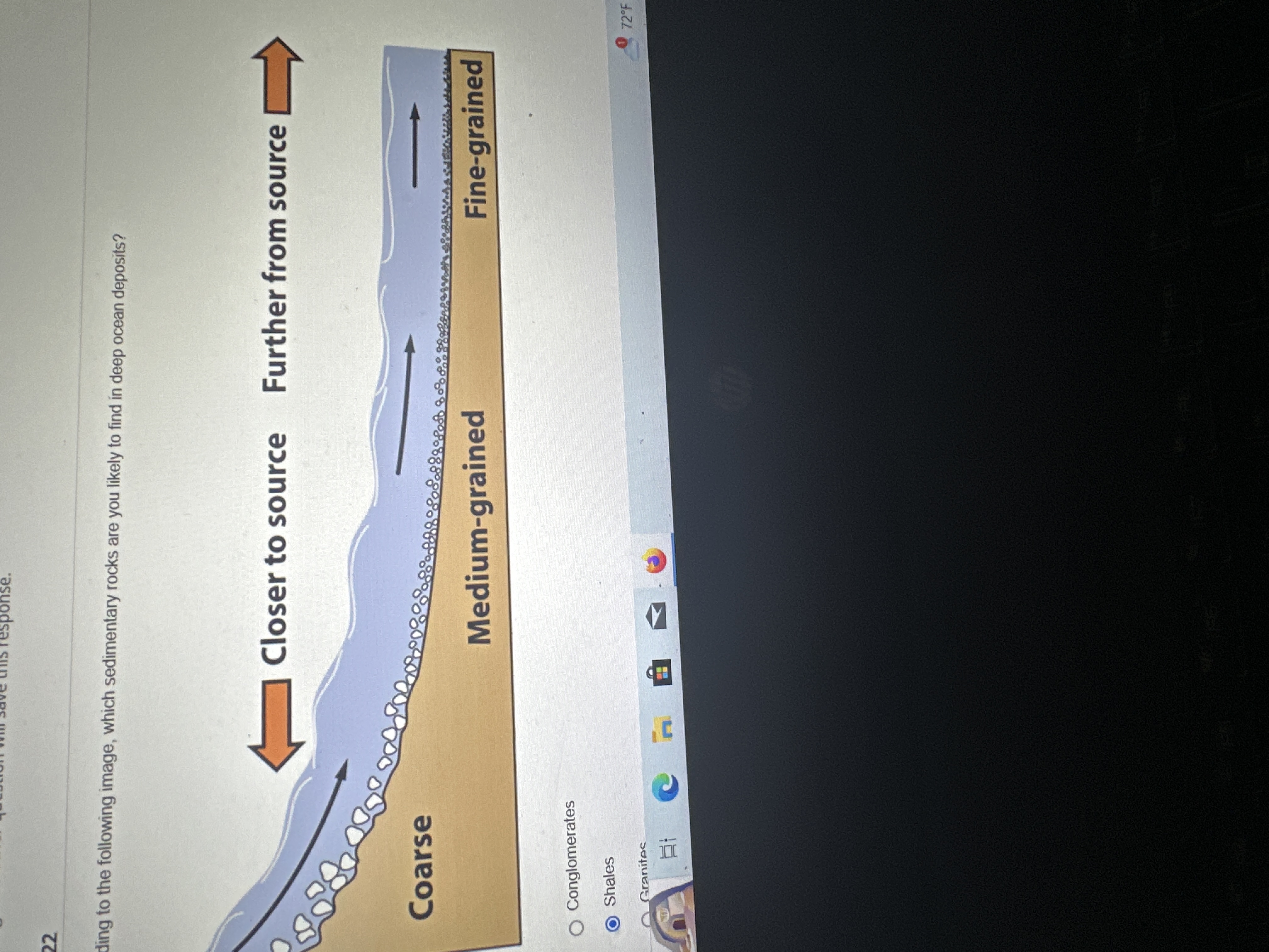 Solved ding to the following image, which sedimentary rocks | Chegg.com