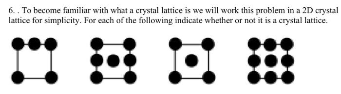 Solved To become familiar with what a crystal lattice is we | Chegg.com
