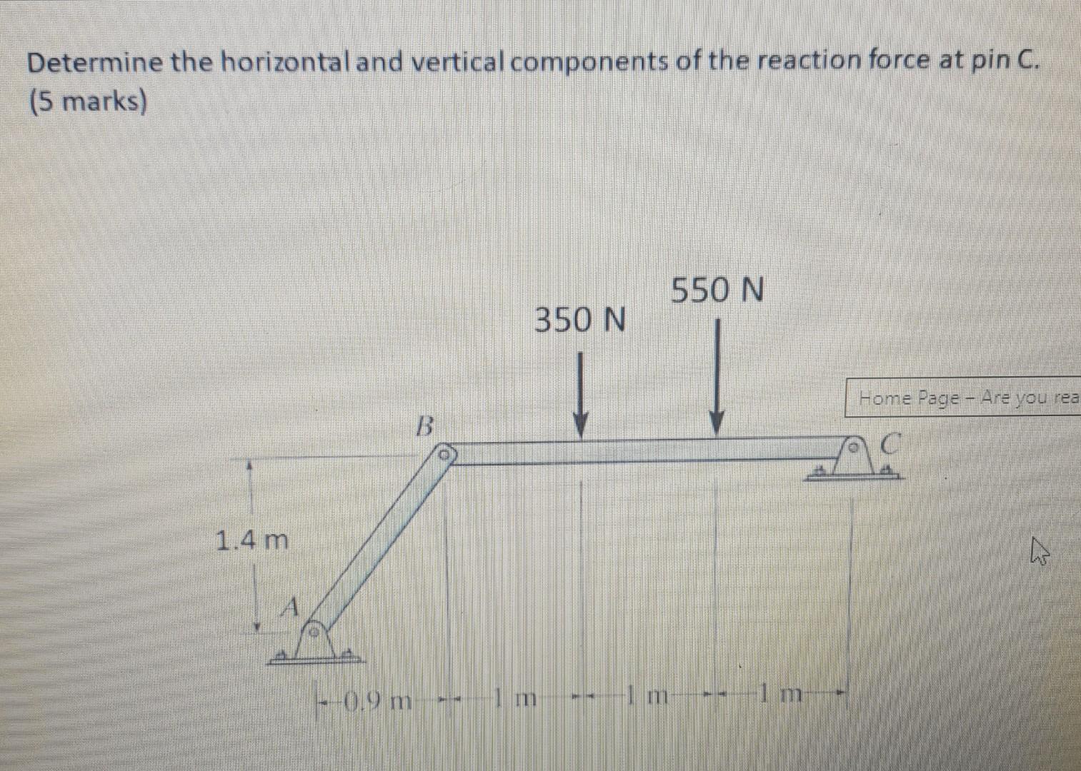 Solved Determine the horizontal and vertical components of | Chegg.com