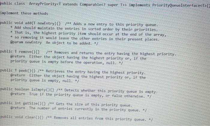 Solved implement these methods using these arrays in JAVA. | Chegg.com
