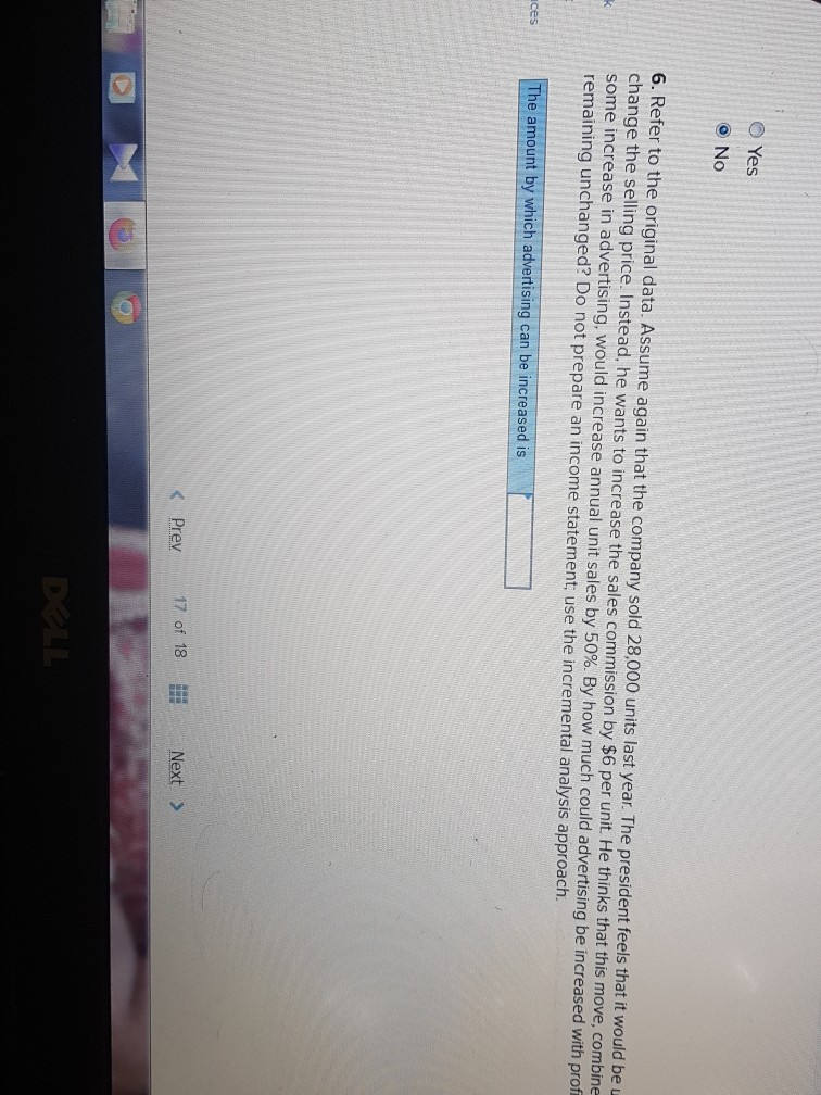 Yes No 6. Refer to the original data. Assume again | Chegg.com