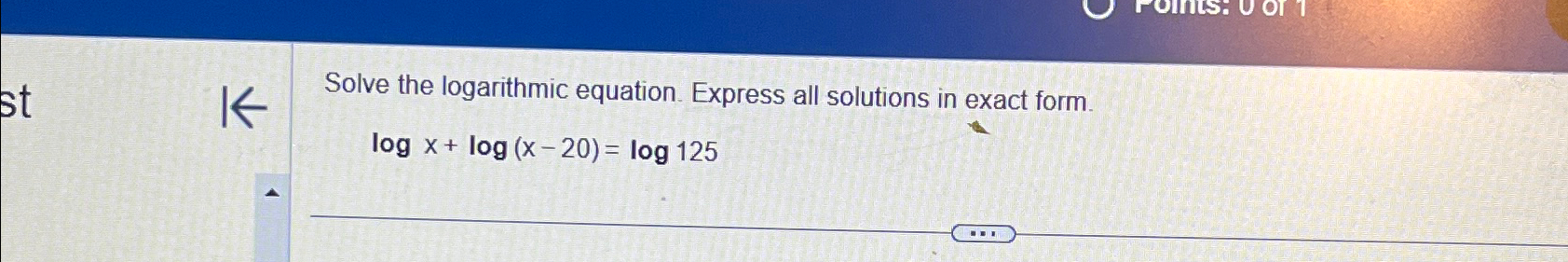 Solved Solve The Logarithmic Equation. Express All Solutions 