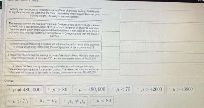 Solved A study was conducted to investigate some effects of | Chegg.com