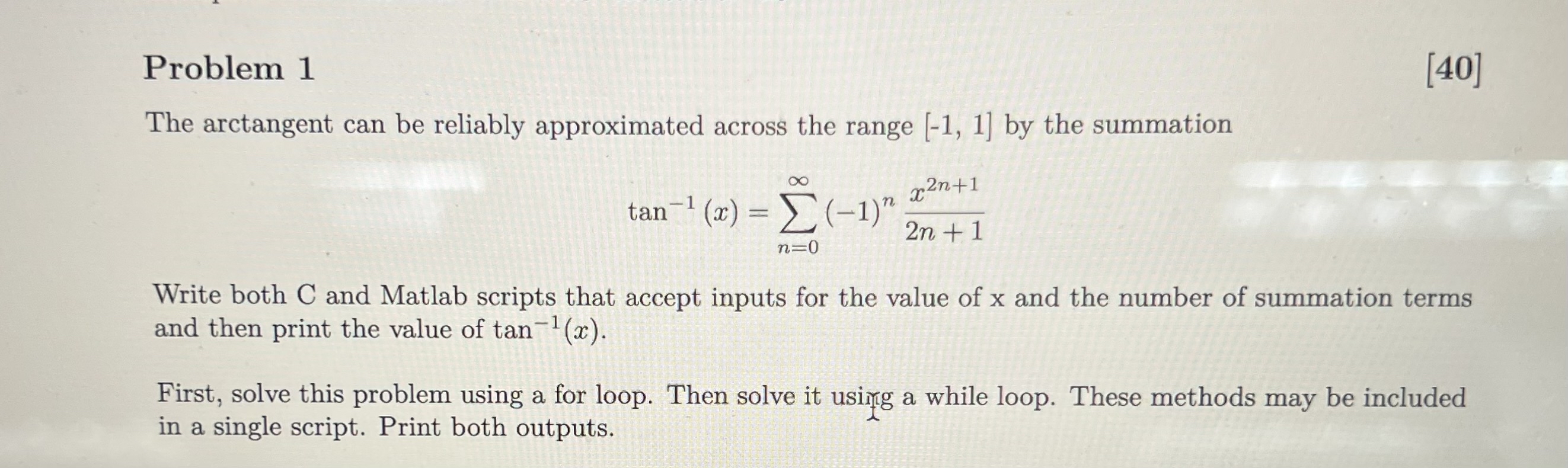 Solved For each of these problems, write a program that | Chegg.com