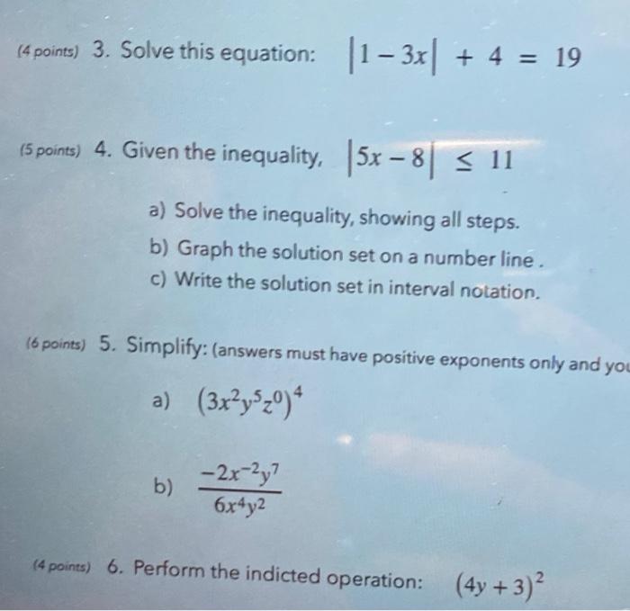 4 3x 4 19