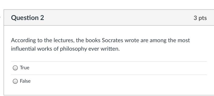 Question 1 3 pts According to the online lectures, | Chegg.com