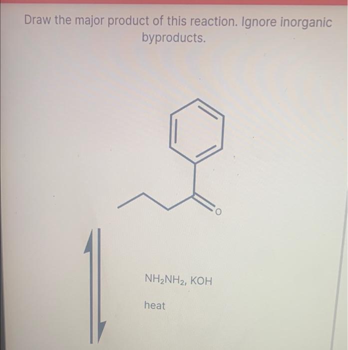 Solved Draw the major product of this reaction. Ignore