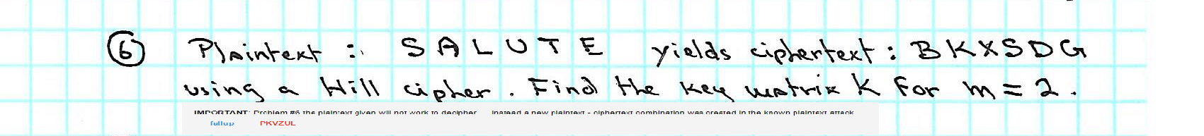 Solved 6 Plaintext Salute Yields Ciphertext Bkxsdgusing Chegg Com