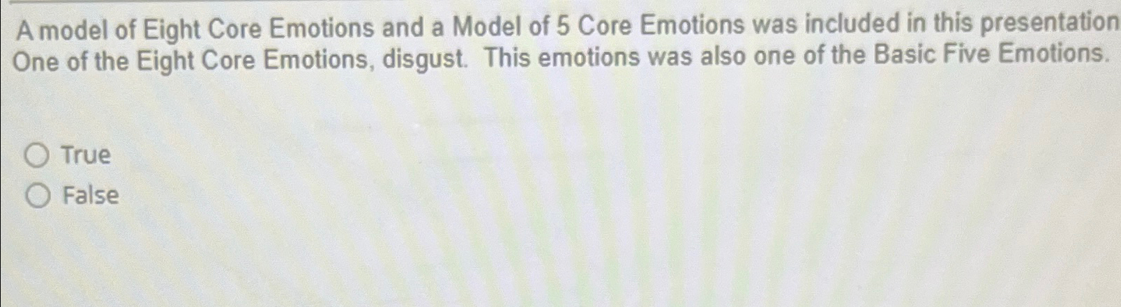 Solved A model of Eight Core Emotions and a Model of 5 ﻿Core | Chegg.com