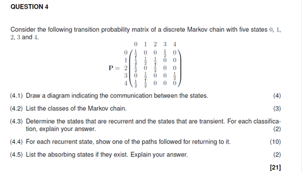 Solved QUESTION 4Consider the following transition | Chegg.com