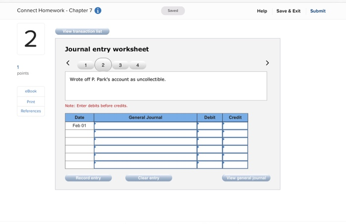 Solved Connect Homework - Chapter 7 Saved Help Save & Exit | Chegg.com