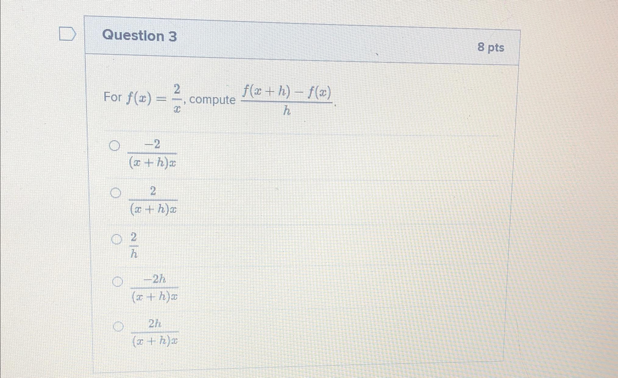 Solved Question 38 ﻿ptsfor F X 2x ﻿compute