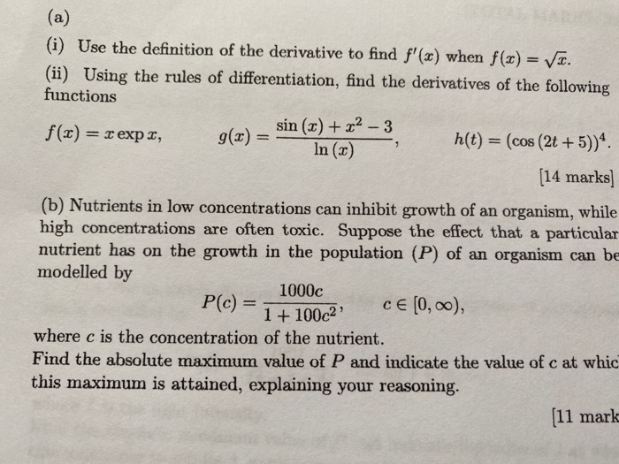 Solved DEFINITION OF DIFFERENTIATION