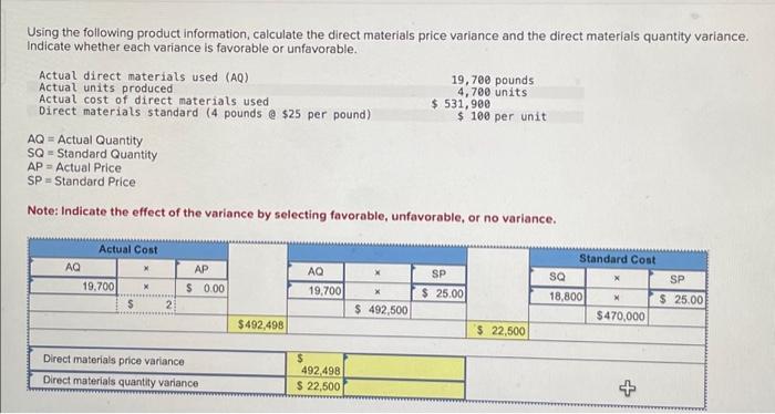 Solved Using the following product information, calculate | Chegg.com