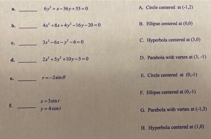 Solved calculus 2 please help and show work if possiblematch | Chegg.com