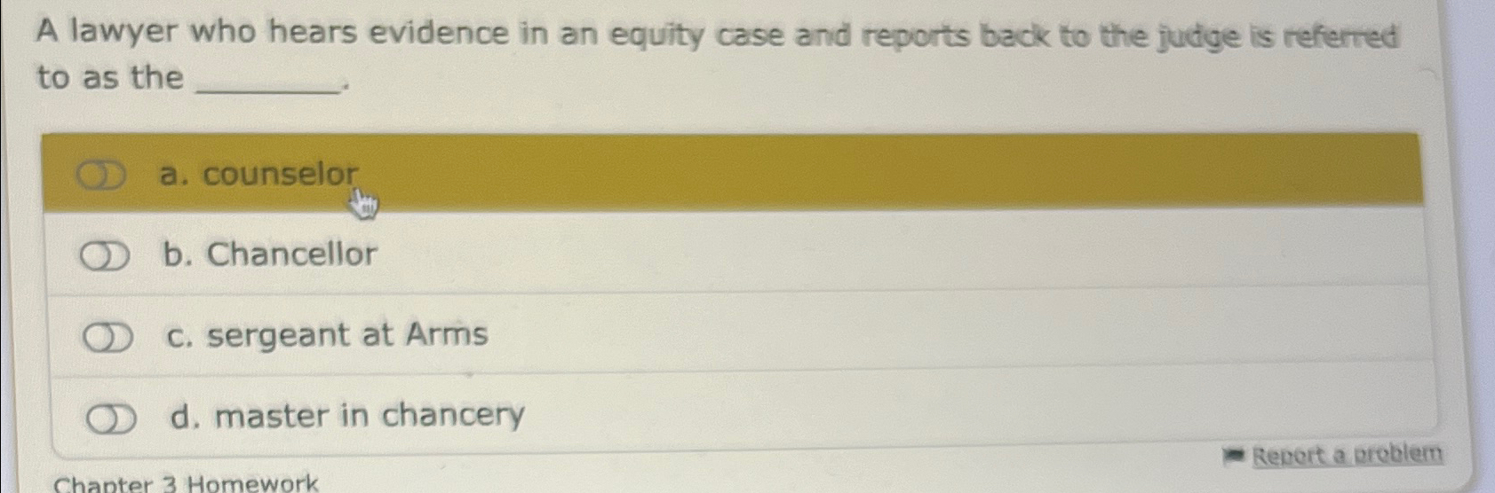 Solved A Lawyer Who Hears Evidence In An Equity Case And | Chegg.com