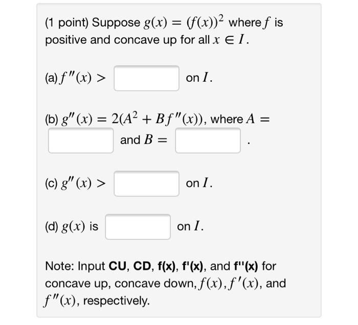 Solved 0 On I. (b) 8"(x) = 2(A? + Bf"(x)), Where A = And B = | Chegg.com