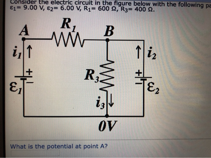 Solved Consider the electric circuit in the figure below | Chegg.com