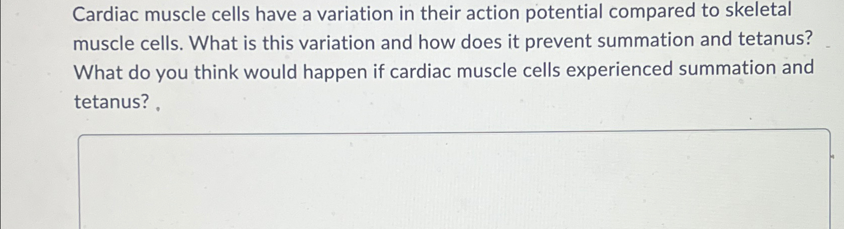 Solved Cardiac muscle cells have a variation in their action | Chegg.com