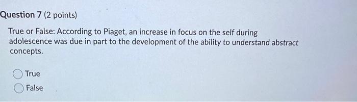 Solved Question 7 2 points True or False According to Chegg