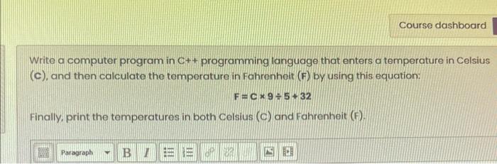 Solved Write a computer program in C++ programming language | Chegg.com