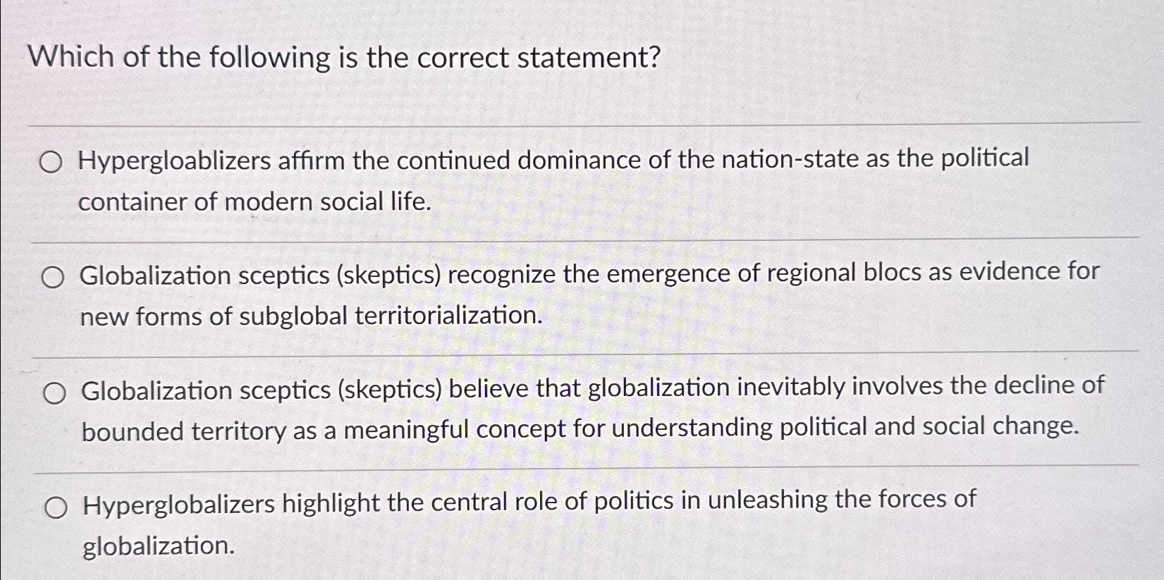 Solved Which of the following is the correct | Chegg.com