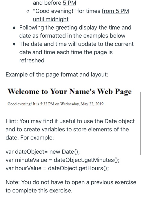 assignment of web page