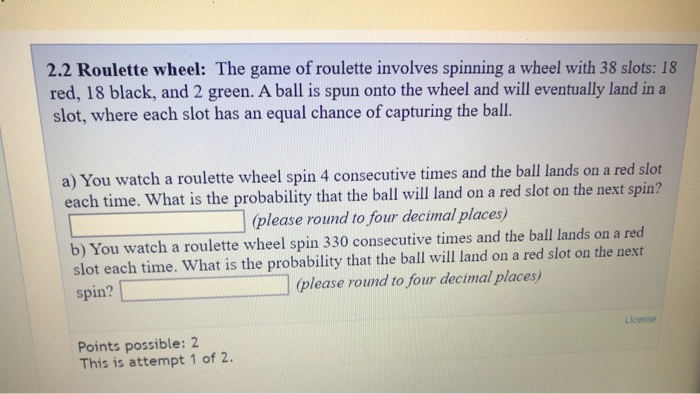 chegg a simple game of roulette