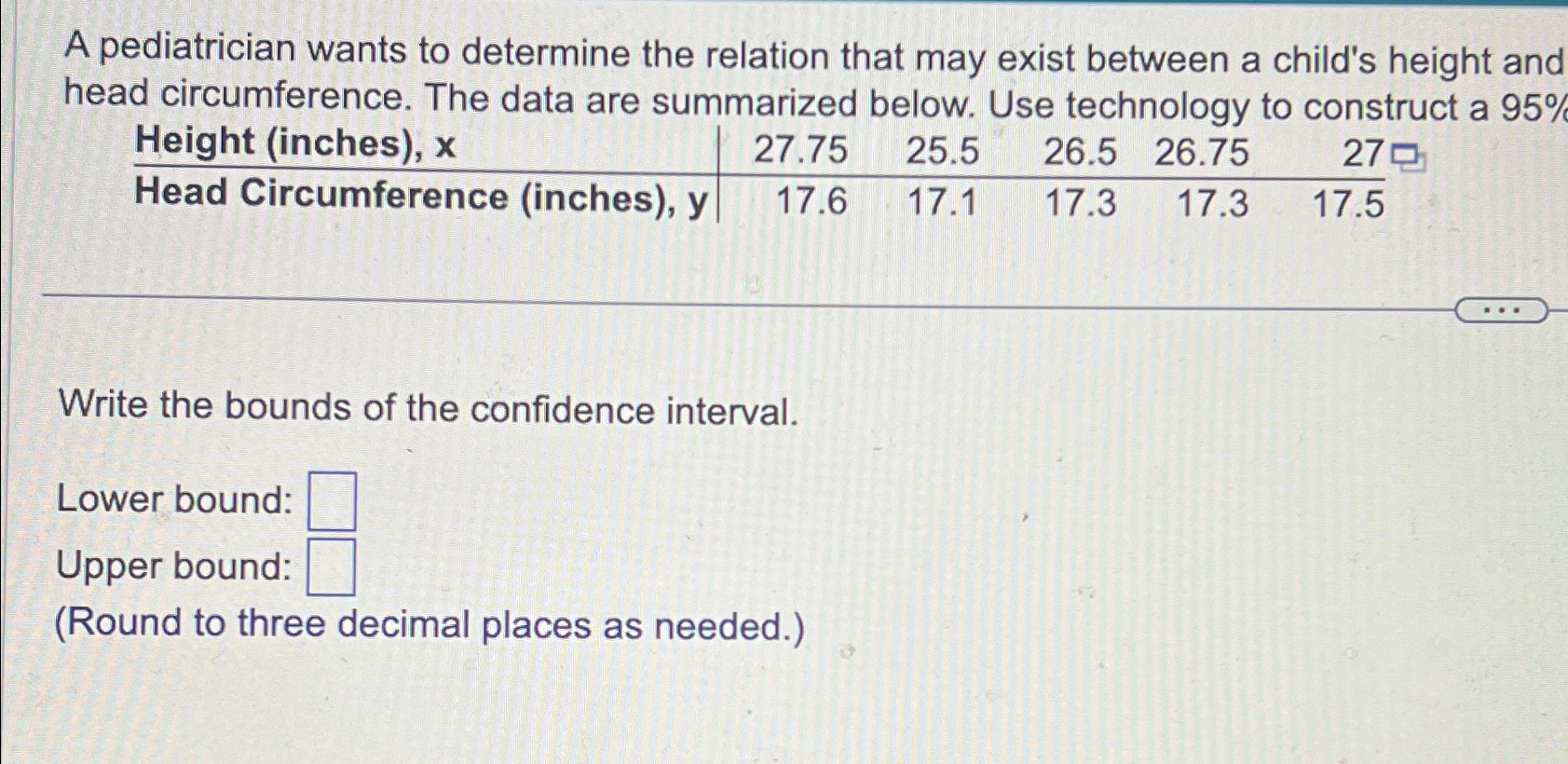 Solved A pediatrician wants to determine the relation that | Chegg.com