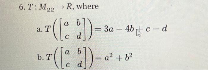 Solved Determine Whether The Mapping T Is A Linear | Chegg.com