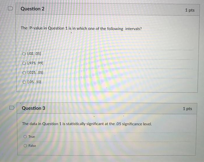 Solved Question 1 3 pts In a controlled experiment to | Chegg.com