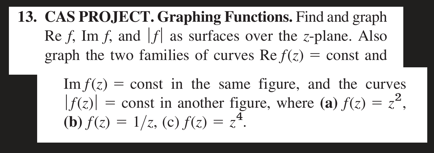 Solved CAS PROJECT. Graphing Functions. Find and | Chegg.com