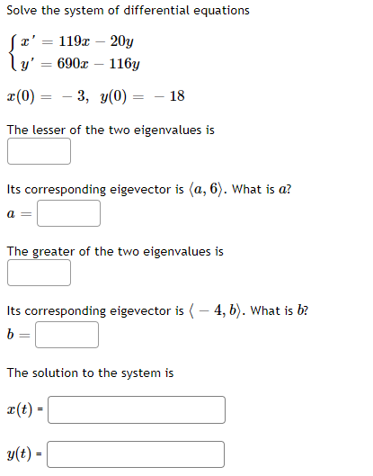 Solved Solve the system of differential | Chegg.com