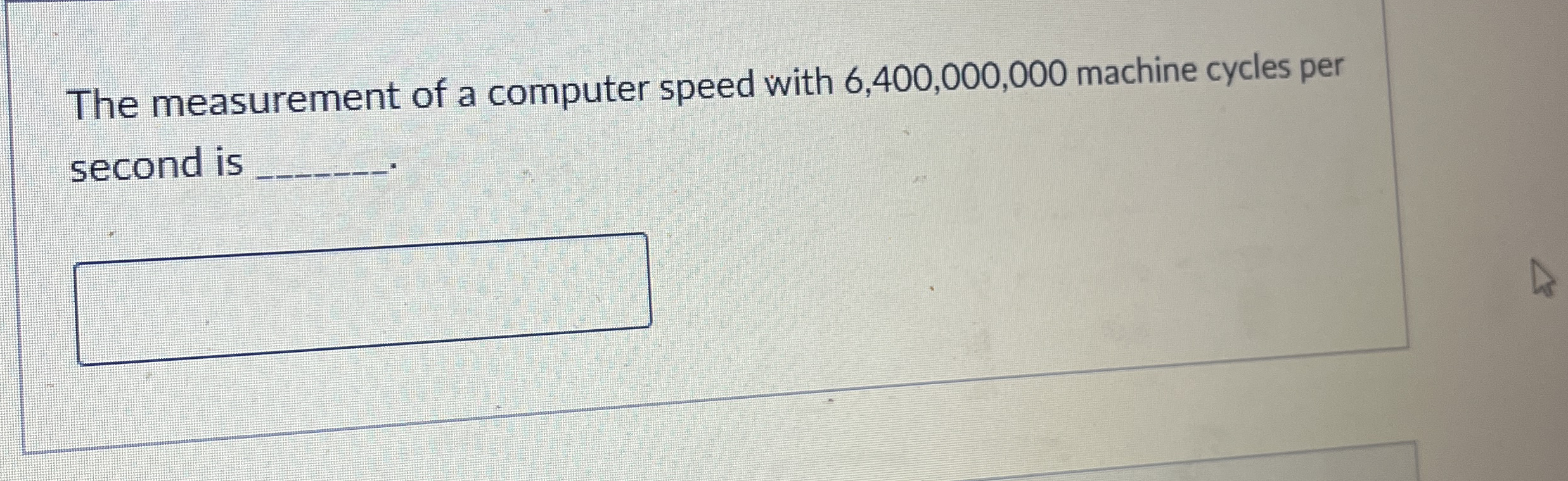 Solved The measurement of a computer speed with | Chegg.com