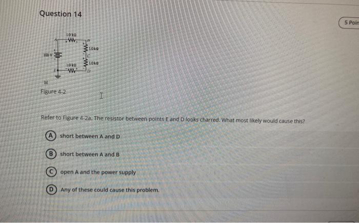 Solved Question 14 Refer to Figure 4-2a. The resistor | Chegg.com
