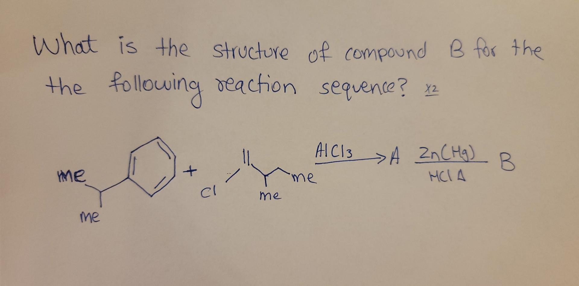 Solved What Is The Structure Of Compound B For The The | Chegg.com